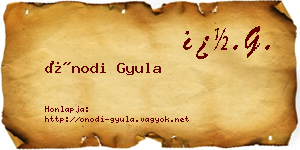 Ónodi Gyula névjegykártya